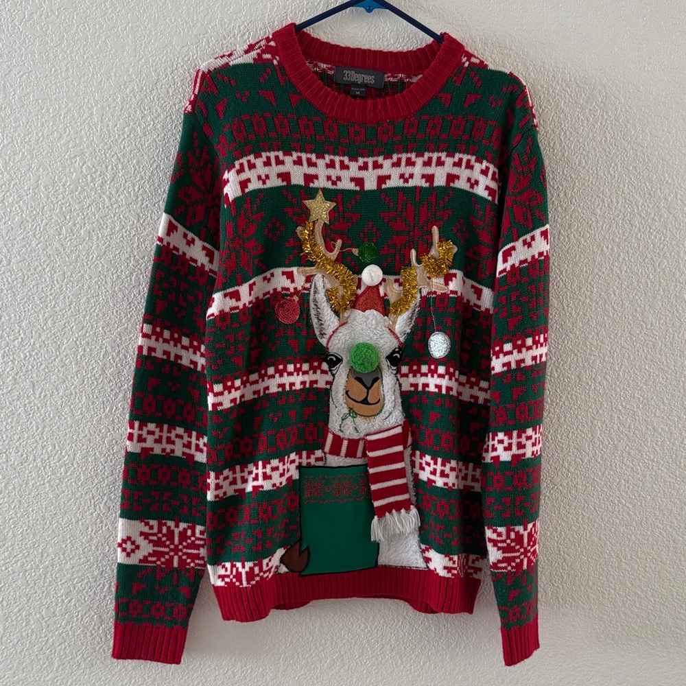 Llama Festive Sweater